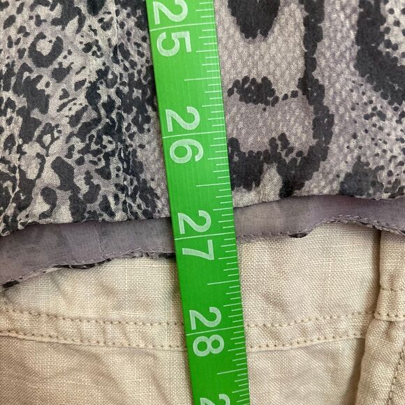 NWT‎ Silk Icon Shirt Womens Sz M Gray Snake Print Button Up Short Sleeve - Picture 11 of 12